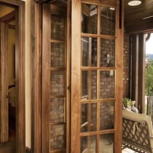 About Walnut & Grid Glass Bifold Doors