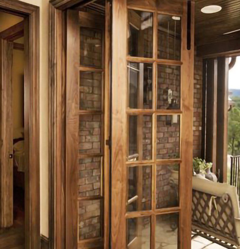 About Walnut & Grid Glass Bifold Doors