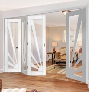 About Art Deco Plywood Bifold Barn Doors