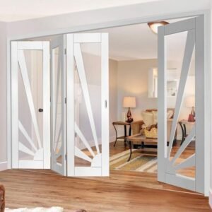 About Art Deco Plywood Bifold Barn Doors