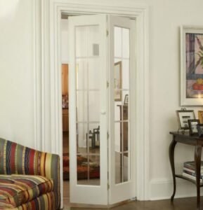 About French Grid Glass-Wood Bifold Doors