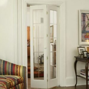 About French Grid Glass-Wood Bifold Doors