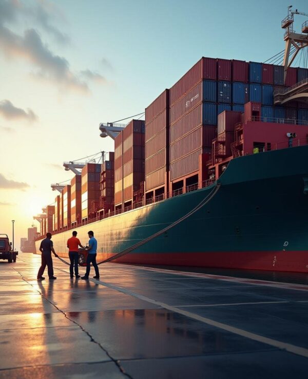 Container loading for an overseas building materials shipment