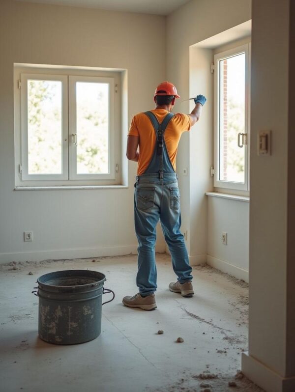 On-site installation of delivered building materials