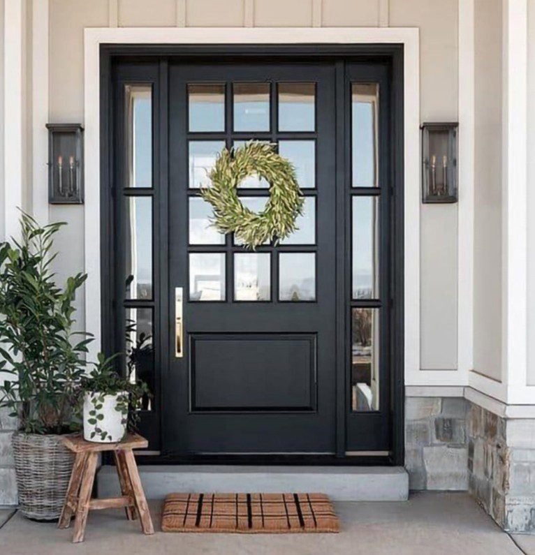 Black French Entry Doors example