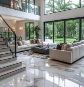 Light White Villa Marble Floors