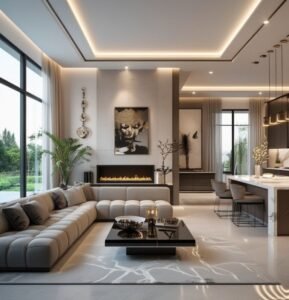 Light Gray Minimalist Marble Wall Panels