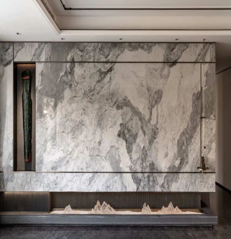 Gray White Landscape Marble Wall Panels
