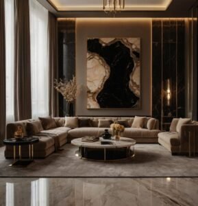 Black Gold Vein Marble Wall Panels