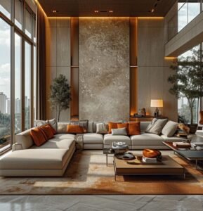 Warm Tone Vintage Marble Wall Panels