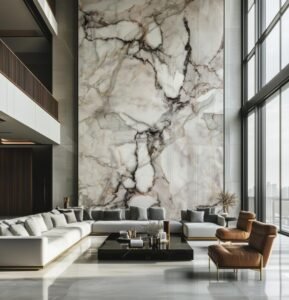 Complex Vein Light Marble Wall Panels