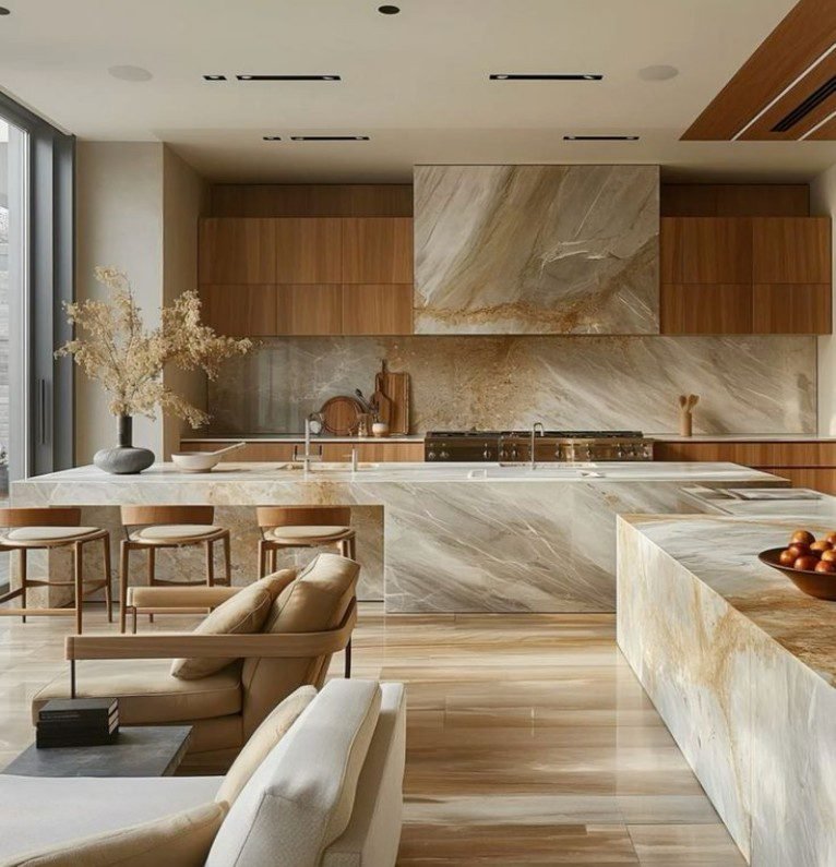 Beige Brown Marble Countertops