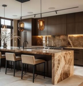 Warm Vintage Marble Countertops