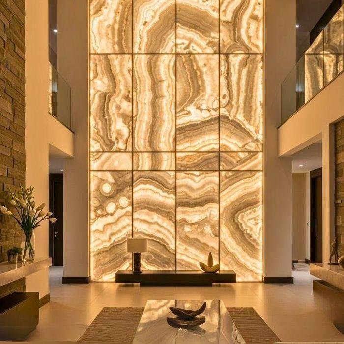 backlighting marble wall panels