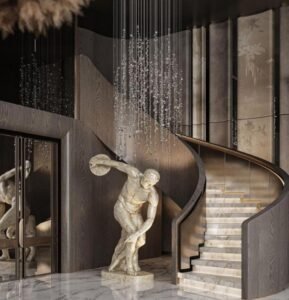 Vintage Marble Spiral Staircase