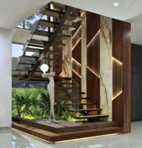 Glass Marble Art Straight Staircase