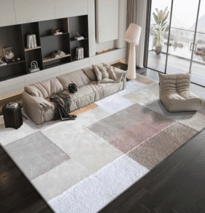 Neutral Color Block Axminster Carpet