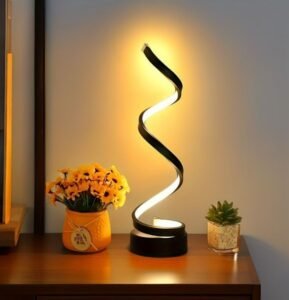 Spiral Black Artistic Bedside Lamp
