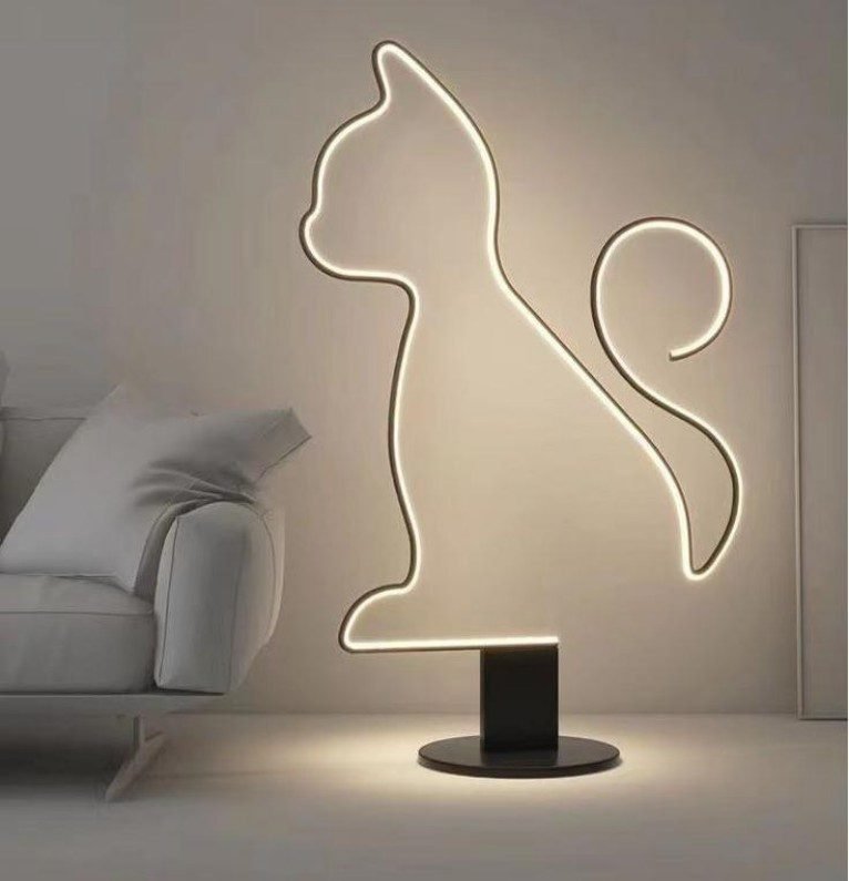 Cat Silhouette Neon Bedside Lamp