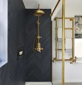 Vintage Brass Shower Head displays classic design, aged brass, adds nostalgic charm to bathrooms with its intricate controls and timeless craftsmanship.