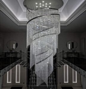 Spiral Crystal Chandelier
