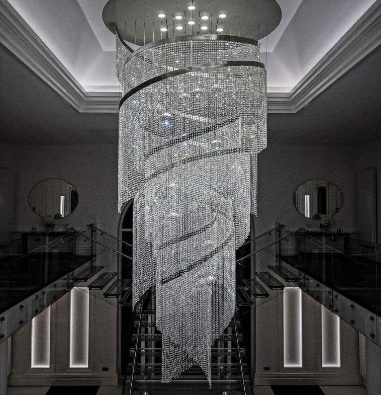 Spiral Crystal Chandelier