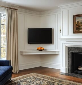 Corner TV Stand for Classic Living Room