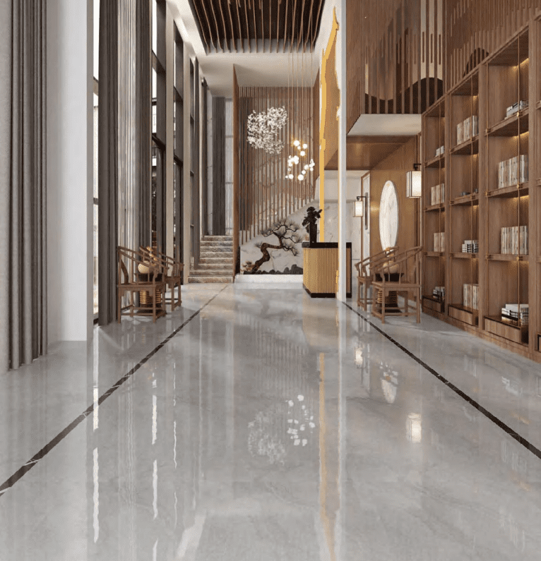 Light Grey Polished Ceramic Tile