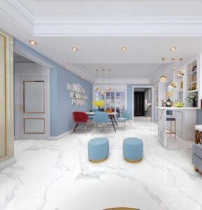 White Marble Look Ceramic Tile