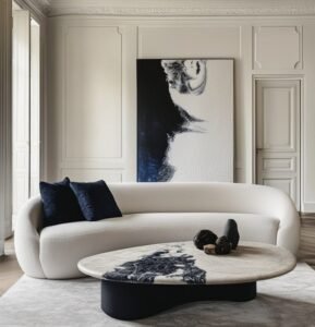 Curved Sofa for Elegant Living Room
