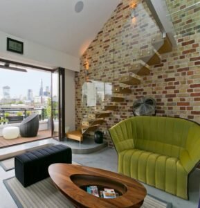 Multi-color Faux Brick Wall Panels display mixed color hues, timeless stylish, engineered for visual impact, create lively ambiance in modern living rooms.