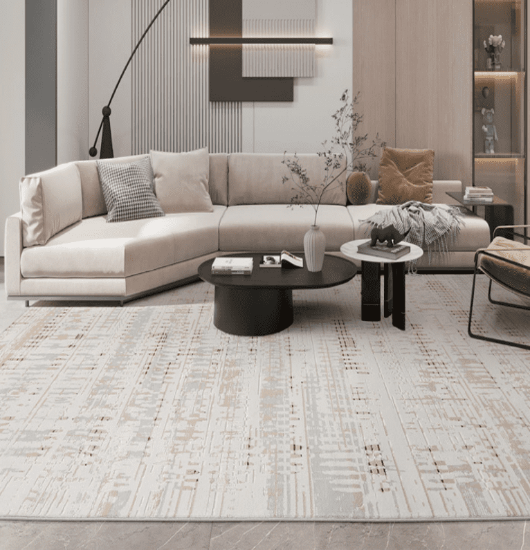 Light Tonal Geometric Flatweave Carpet