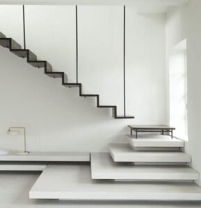 Black Frame Floating Staircase