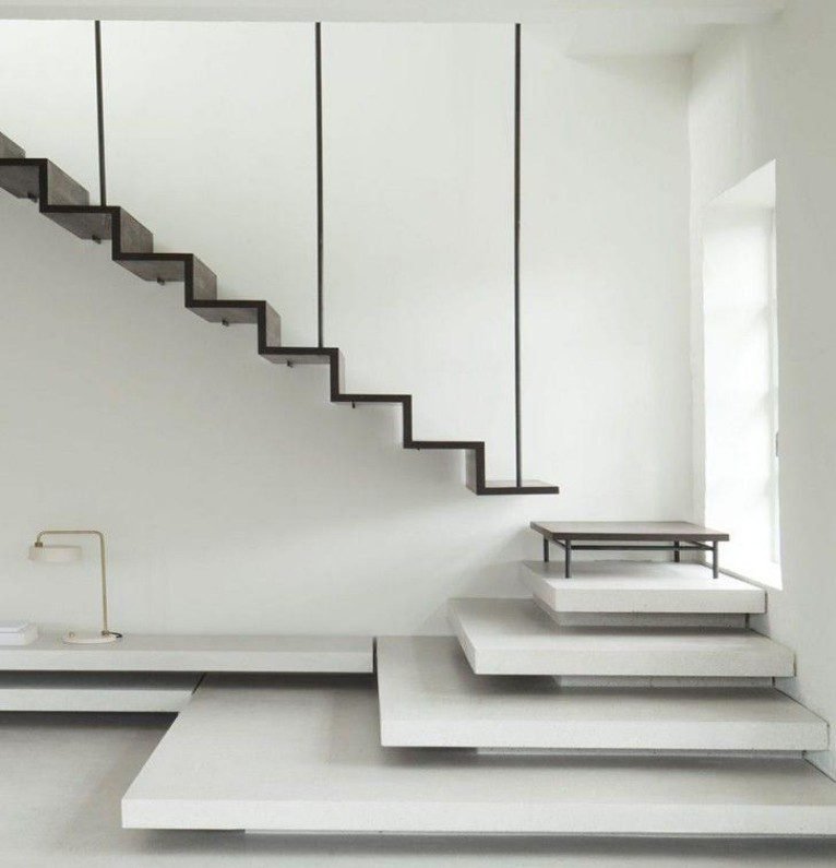 Black Frame Floating Staircase