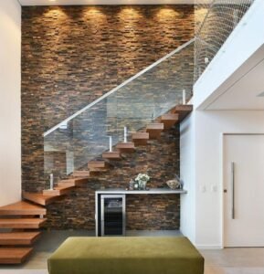 Solid Wood Glass Floating Staircase