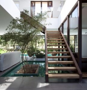 Wood Bamboo Floating Staircase