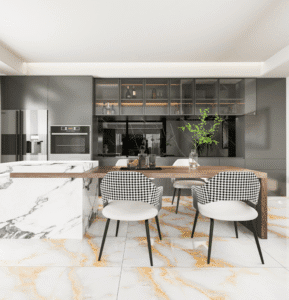 Beige Gold Textured Glazed Porcelain Tile