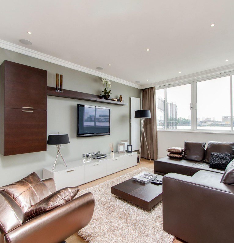 Brown Modern Leather Armchair