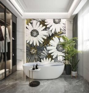 Daisy Floral Mosaic Tiles
