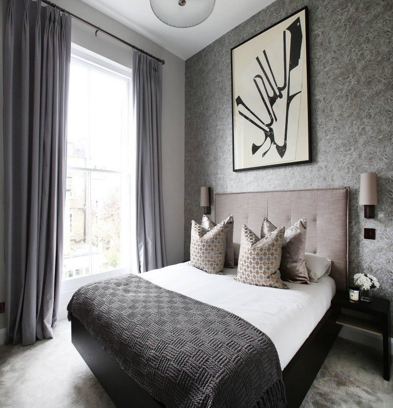 Grey Classic Pleated Curtains