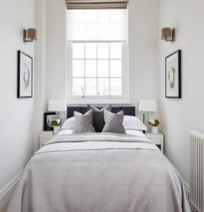 Grey Textured Modern Single Bed features sleek design, modern style, add cozy charm to contemporary small bedroom spaces.