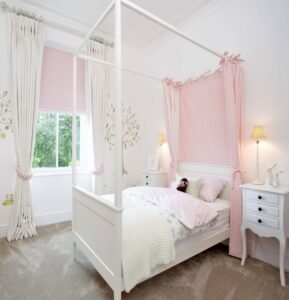Pink Canopy Single Bed for Kids