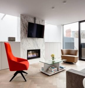 Blue Luxe Swivel Chairs boast rich fabric, bold design, create lavish ambiance in luxe living spaces with their swivel functionality.