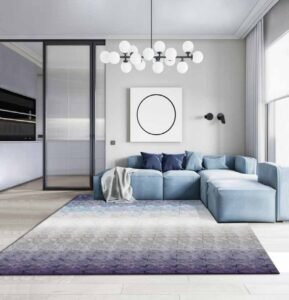 Gradient Purple Grey Woven Carpet