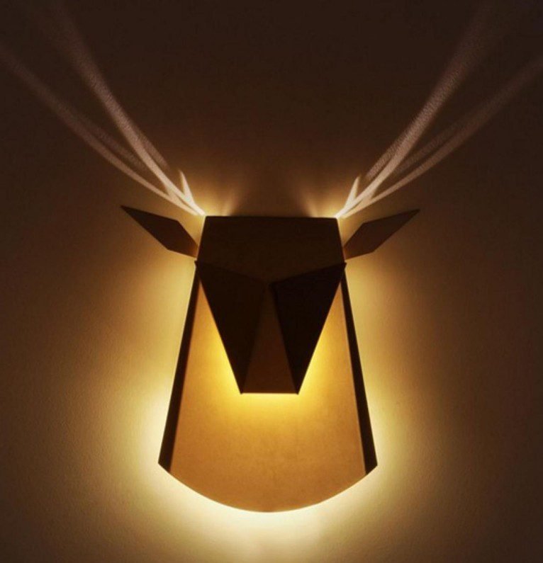 Deer Head Art Wall Lamp