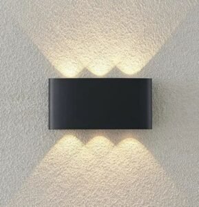 Black Rectangular Wall Lamp