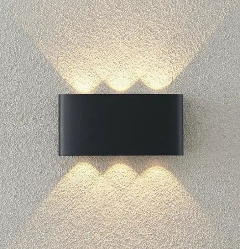Black Rectangular Wall Lamp