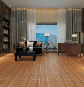 Warm Brown Wood Look Tile