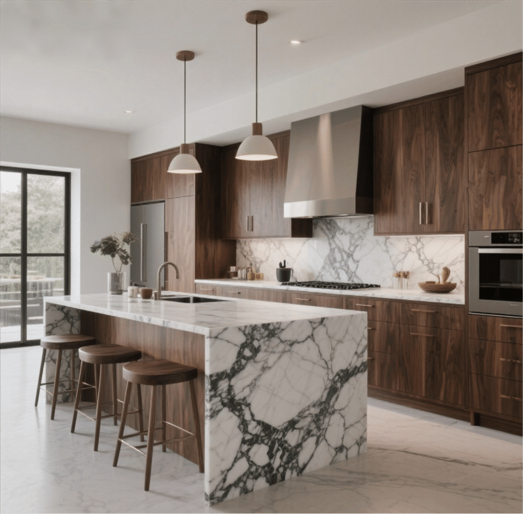 Artificial marble kitchen display image