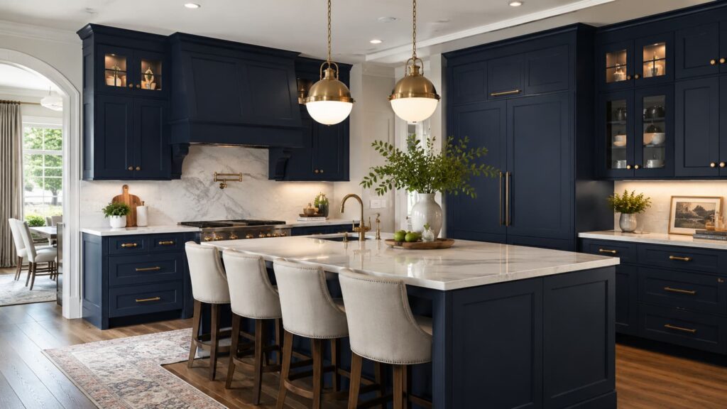 Navy Blue Kitchen Cabinets1